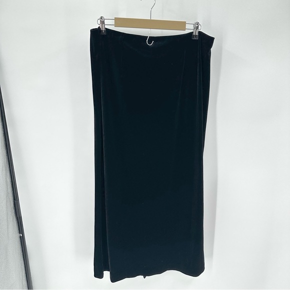 Jaclyn Smith VTG Velvet Black Maxi Skirt Sz L Womens Goth Fairy Whimsigoth Long - Picture 1 of 9